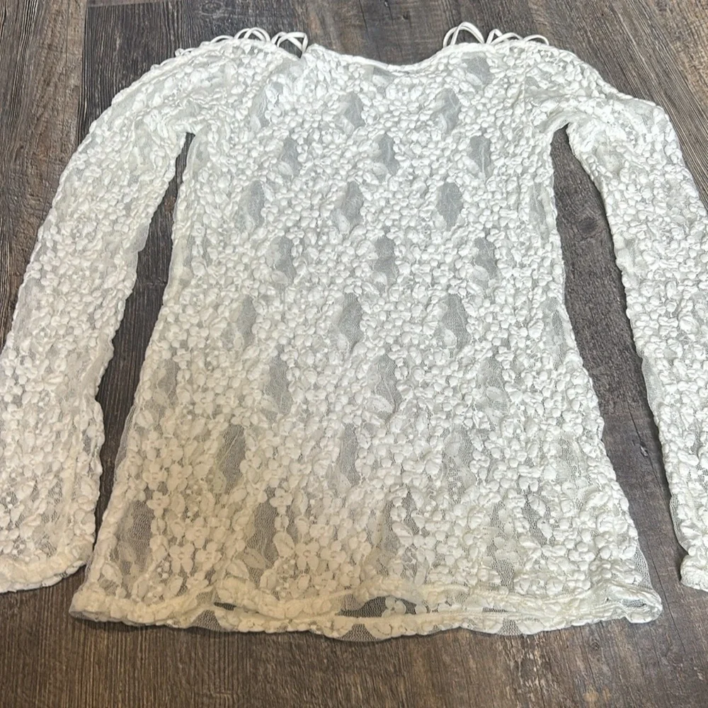 Intimately free people Lace long sleeve bodycon top Medium